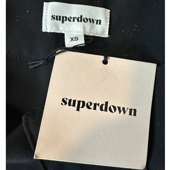 Revolve Pelvic Cut Out Pants Size XS Trouser Wide Leg Black Superdown Be… - Picture 7 of 11